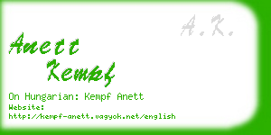 anett kempf business card